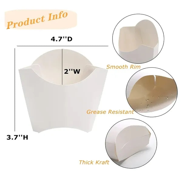 Disposable Fries Scoop Cup Box