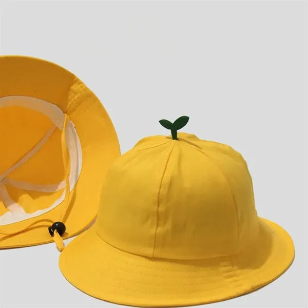 Kids Cotton Yellow Bucket Hat