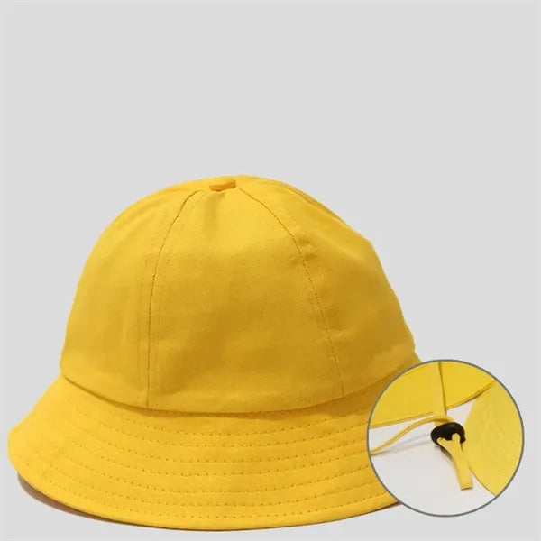 Kids Cotton Yellow Bucket Hat