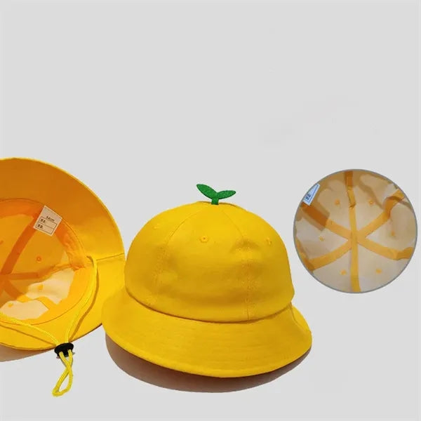 Kids Cotton Yellow Bucket Hat