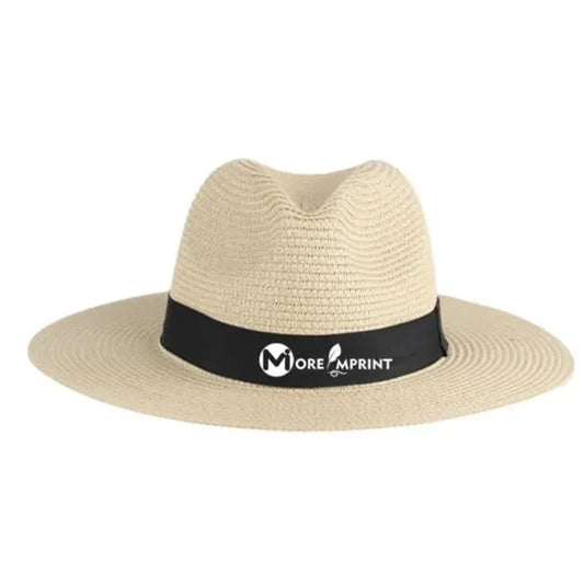 Classic Wide-Brim Summer Straw Ribbon Band Sun Hat