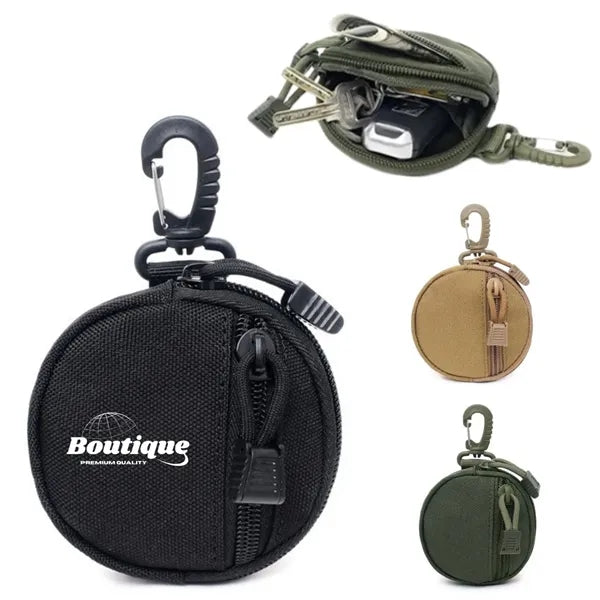 Small Utility EDC Tactical Key Pouch With Carabiner