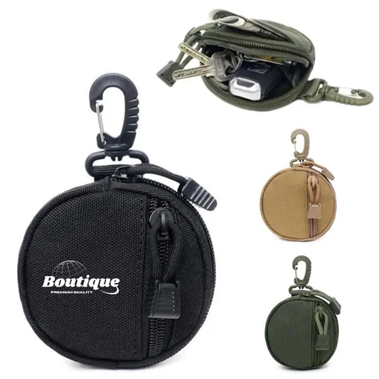 Small Utility EDC Tactical Key Pouch With Carabiner