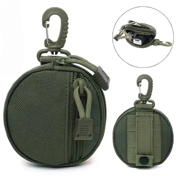 Small Utility EDC Tactical Key Pouch With Carabiner