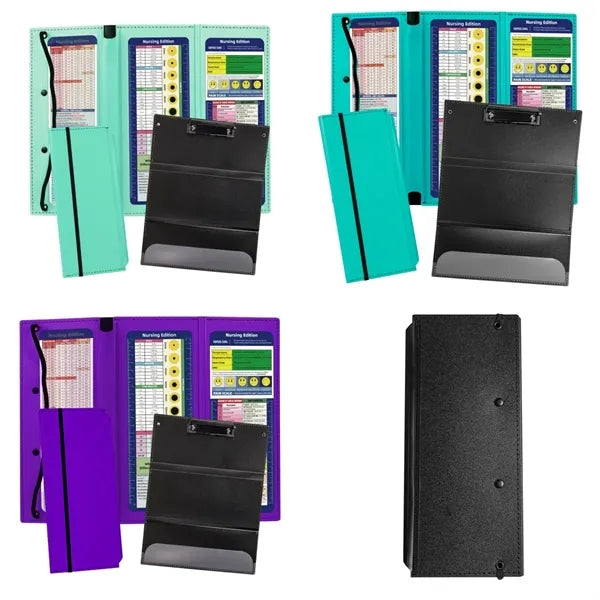 Edition Cheat Sheets Tri Fold Nursing Clipboard With Storage