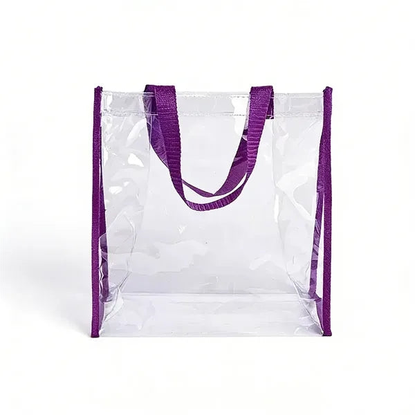 Low MOQ Portable Clear Large Plastic Tote Bag