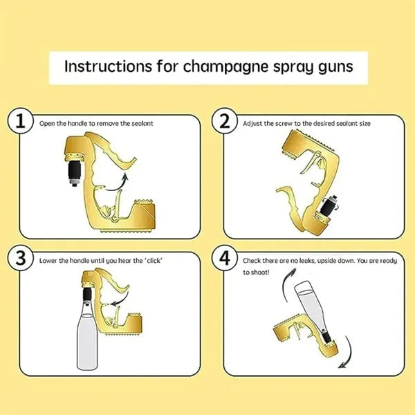 Lightweight Champagne Gun for Parties with rubber plug