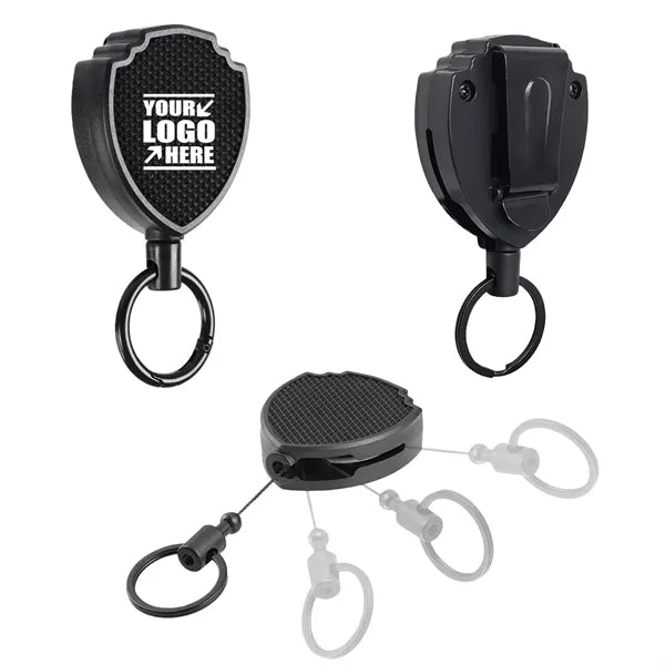 Retractable Badge Reel with Belt Clip, ID Card Holder