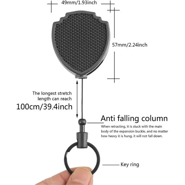 Retractable Badge Reel with Belt Clip, ID Card Holder