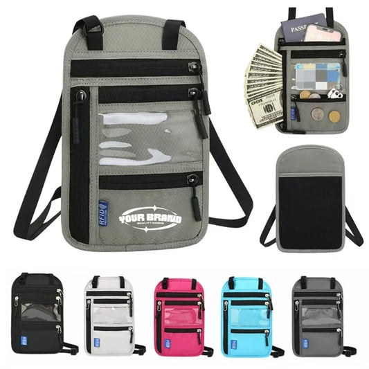 RFID Travel Neck Wallet Passport Holder Organizer