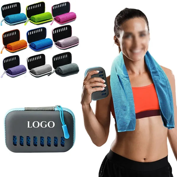 Quick Dry Travel Towel with EVA Case & Carabiner for Gym