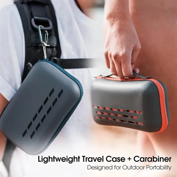 Quick Dry Travel Towel with EVA Case & Carabiner for Gym
