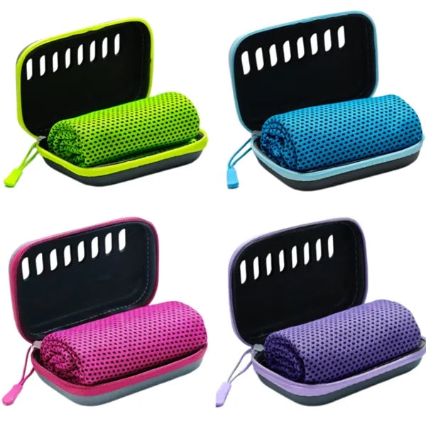 Quick Dry Travel Towel with EVA Case & Carabiner for Gym