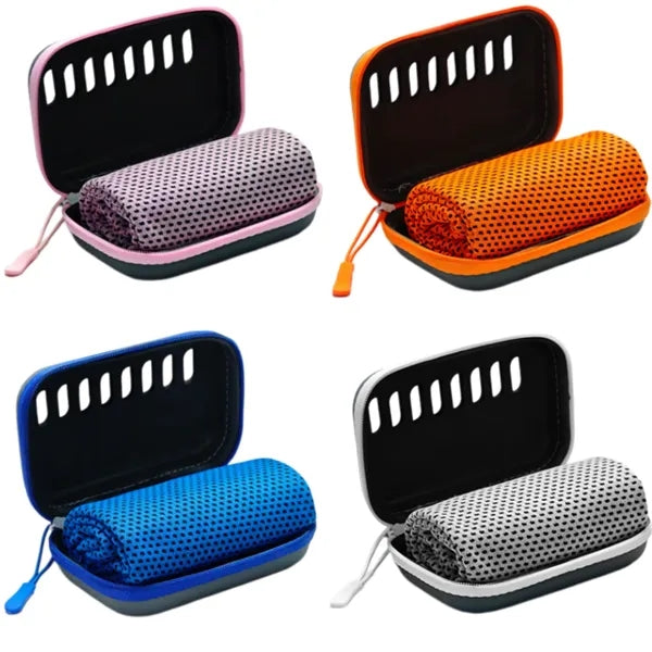Quick Dry Travel Towel with EVA Case & Carabiner for Gym