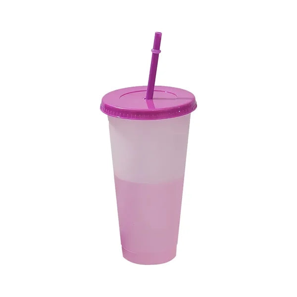 24oz Cold-Activated Color Changing Party Straw Tumbler