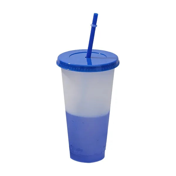 24oz Cold-Activated Color Changing Party Straw Tumbler