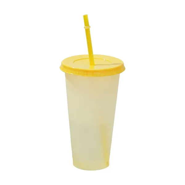24oz Cold-Activated Color Changing Party Straw Tumbler