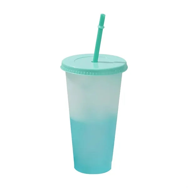 24oz Cold-Activated Color Changing Party Straw Tumbler