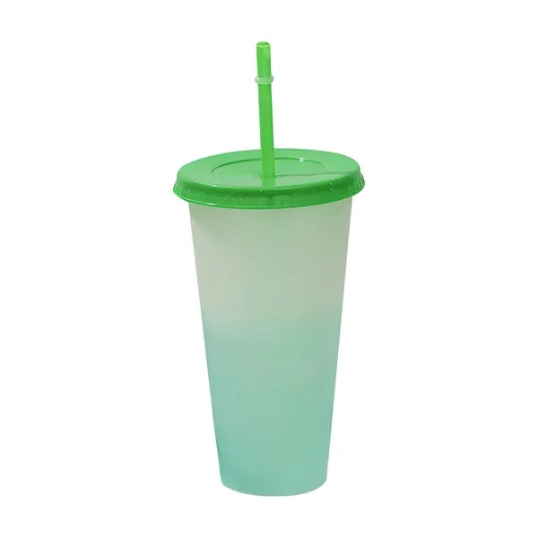 24oz Cold-Activated Color Changing Party Straw Tumbler