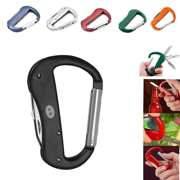 Multitool Carabiner with Pocket Knife