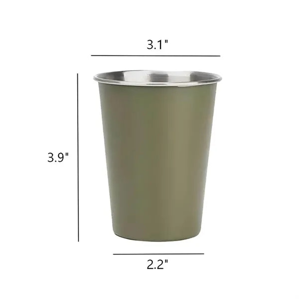 Stainless steel portable beer, beverage and water cup