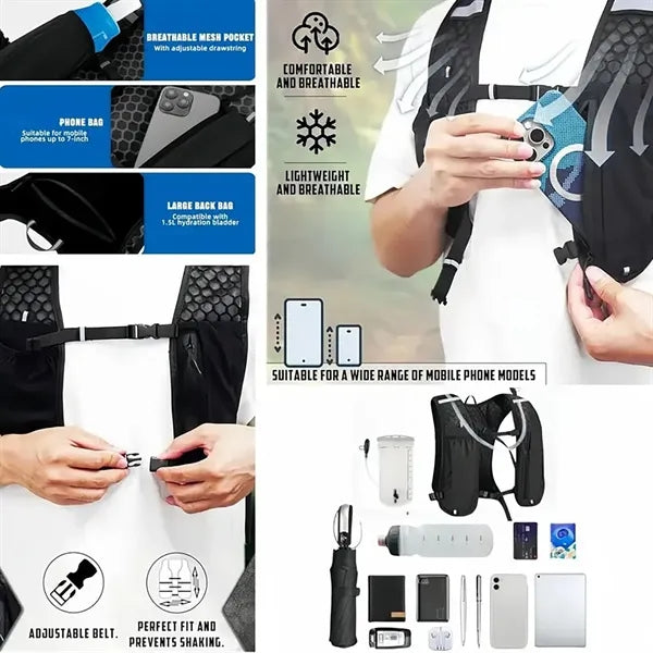 Reflective Running Vest Backpack for Sport