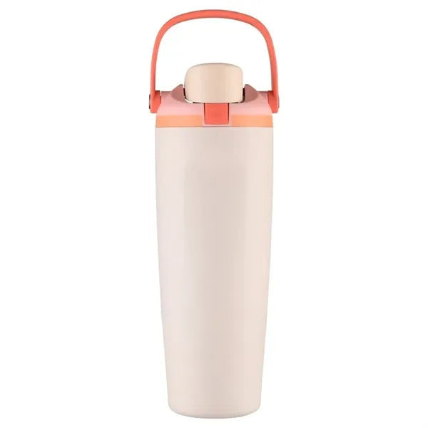 30oz Flip Top Water Bottle with Straw
