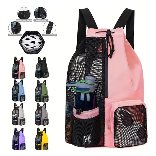 Mesh Drawstring Wet Dry Backpack