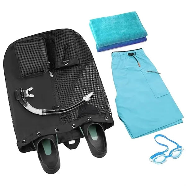 Mesh Drawstring Wet Dry Backpack
