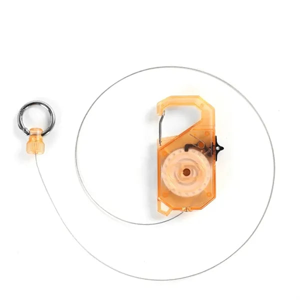 Retractable Key Chain Reel with Carabiner Ring