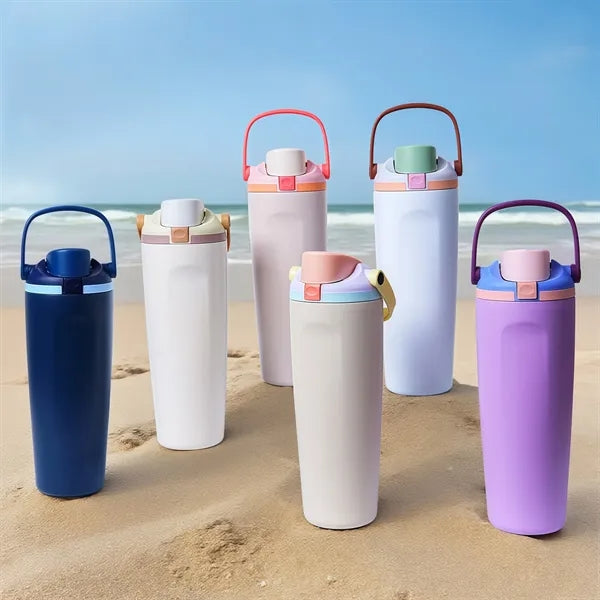 30oz Stainless Steel Tumbler with Handle
