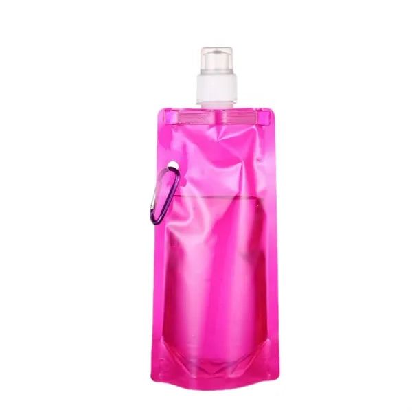 16oz Foldable Water Bottles with Carabiner