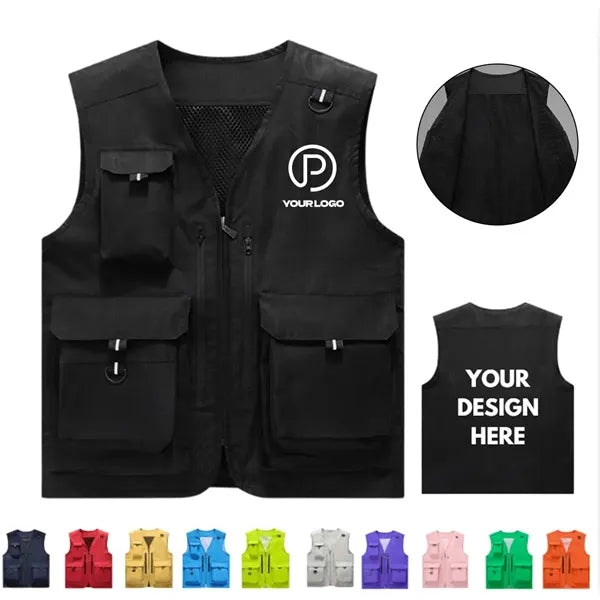 Lightweight Breathable Fishing Vest With Pockets For Work