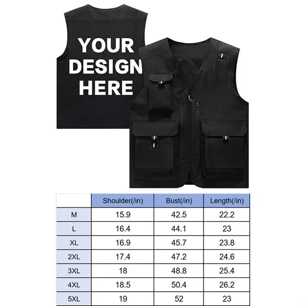 Lightweight Breathable Fishing Vest With Pockets For Work