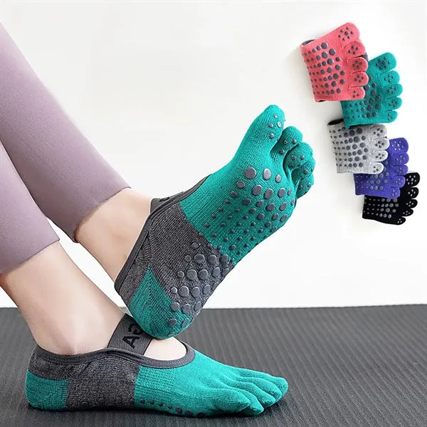 Non Slip Five Toe Yoga Socks for Pilates