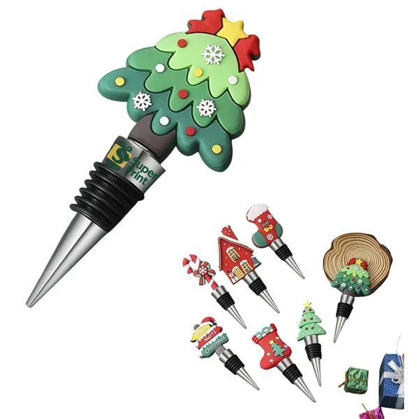 Christmas Themed Aluminum Wine Stopper