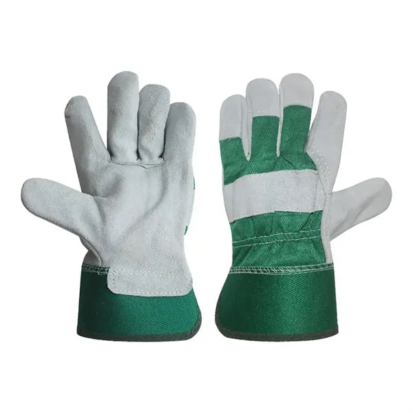 Split Leather Work Gloves for Welding Safety and Labor