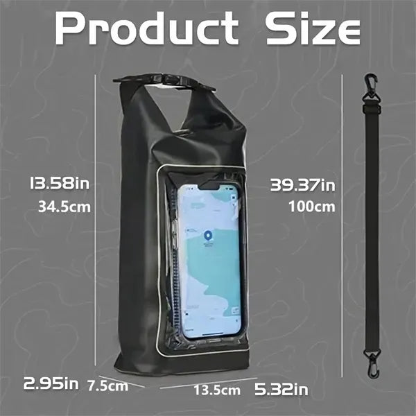 Waterproof PVC Sports Dry Bag With Roll Top Closure