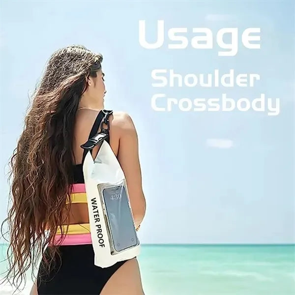 Waterproof PVC Sports Dry Bag With Roll Top Closure