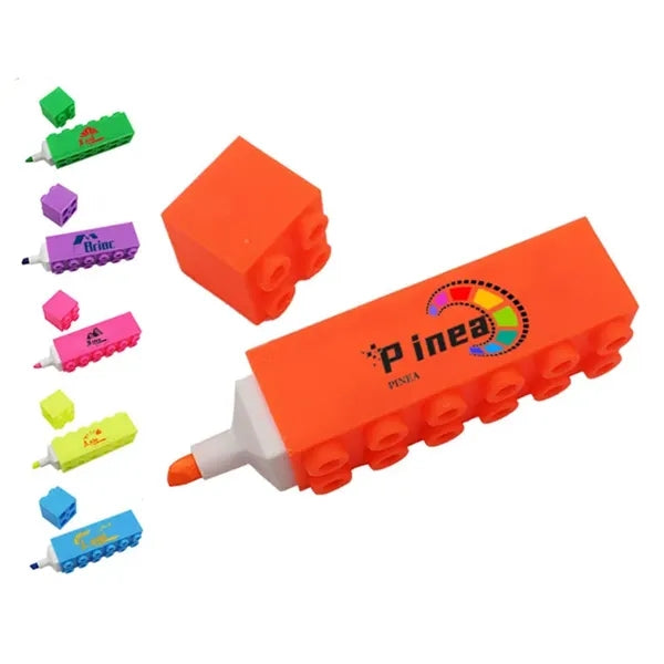 Building Block Shaped Creative Stackable Highlighter Pen