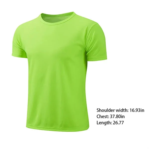 Men's Quick Dry Running Short Sleeve T-Shirt For Sports