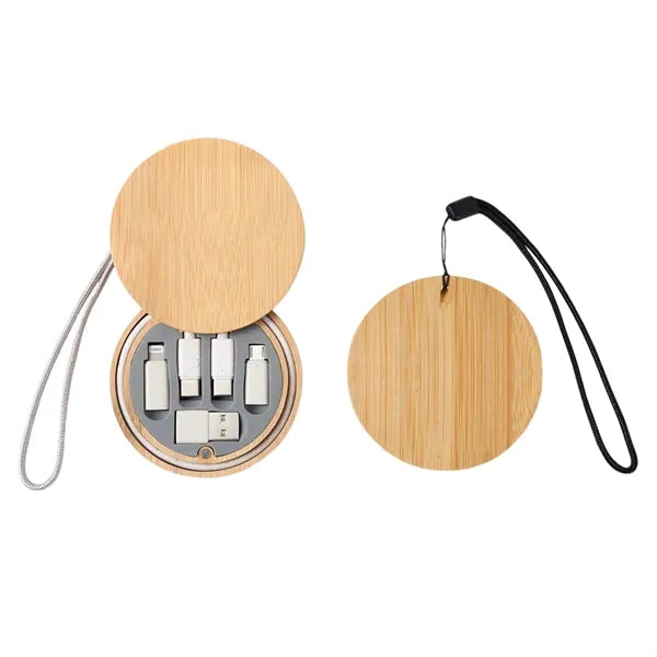Bamboo and Wood Charging Cable Gift Box