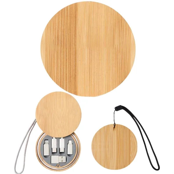 Bamboo and Wood Charging Cable Gift Box