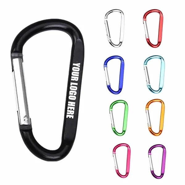 Small Aluminum Carabiner D Ring Durable Spring-Loaded Gate