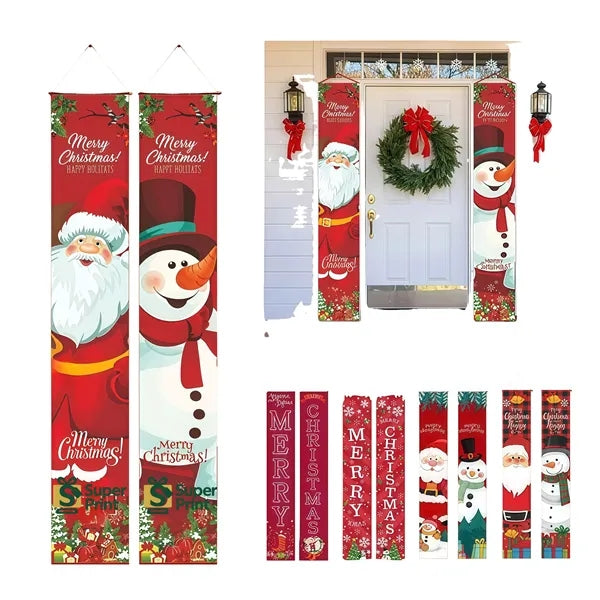Christmas Polyester Porch Banner Flag
