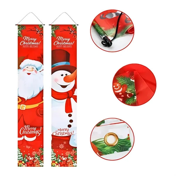 Christmas Polyester Porch Banner Flag