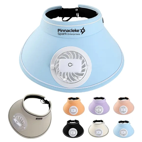 USB Fan Sun Visor Adjustable Solar Cooling Outdoor Cap
