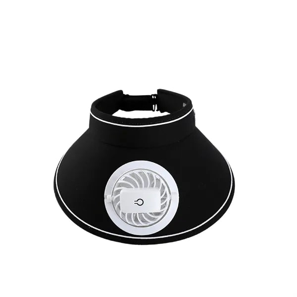 USB Fan Sun Visor Adjustable Solar Cooling Outdoor Cap