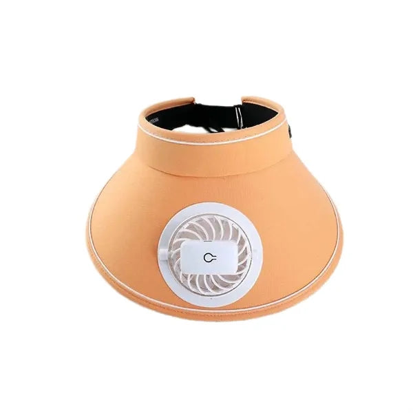 USB Fan Sun Visor Adjustable Solar Cooling Outdoor Cap