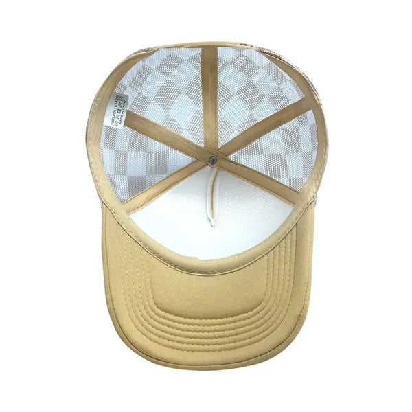 Plaid Mesh Trucker Cap